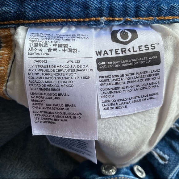 Levi’s Deconstructed vintage skirt size 28 100% cotton denim skirt button fly - Picture 10 of 13